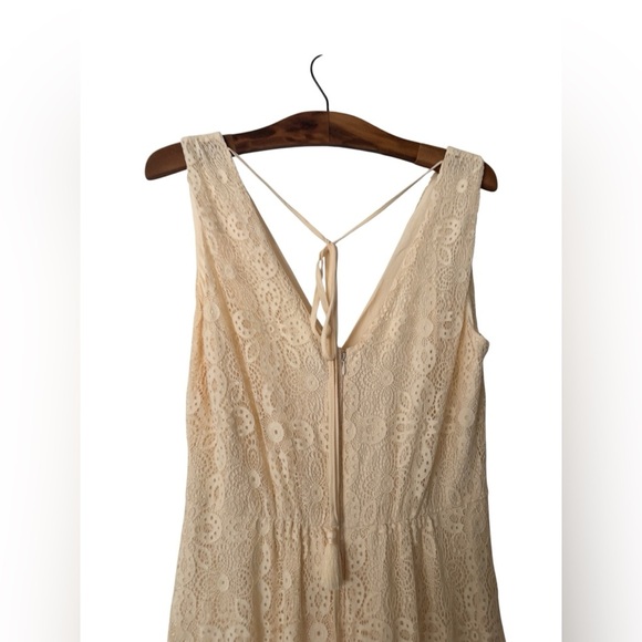 NWT SUNDANCE Champs De Fleur Dress Ivory Cream Lace Ruffle Midi Size Large - Picture 10 of 14